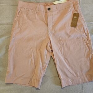 Sonoma Everyday Bermuda Shorts Women Size 10 Coral Pink